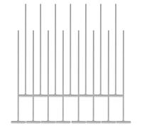 FRCOLOR Varillas de Hierro en Forma de T 25 Unidades 9.84X1.57 Pulgadas para Jaulas Trampa de Palomas y Pájaros, Ideales para Cortinas y Entradas en Sistemas de Captura