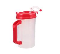 FRCOLOR Vaso Antiderrames para Alimentación de Ancianos con Pajita Vaso Hospitalario Rojo de Gran Capacidad de Disfagia para Cuidado Cama y Pacientes Mayores