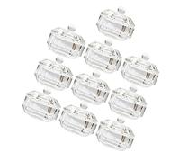 FRCOLOR Vaso De Lavado De Bolígrafos De Cristal Con Tapa, 10 Piezas, Tamaño Mediano, Multifuncional y Portátil, Adecuado Para Salón De Uñas Profesional y Uso Doméstico