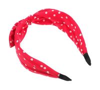 FRCOLOR venda diadema con pajarita decoración de la consola central sombrero diadema kit de decoracion gruesa aro de pelo de orejas de conejo con lazo grande tela rojo