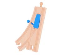 FRCOLOR Vía de Tren de Madera Azul para Pista de Cambio de Dirección Accesorio Educativo de Madera Natural Fácil de Instalar Juguete Creativo para Interacción Familiar