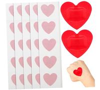 FRCOLOR Yodo Para Heridas 100 Piezas Vendaje En Forma De Corazón Vendajes En Forma De Corazón Para Heridas Hemostático Pegatinas Para El Cuidado De Heridas Gasa Adhesiva Vendas Impermeable Rojo