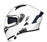 Frcychri Bluetooth Modular Casco De Moto, Aprobado por ECE, Casco Integral De Motocicleta Abatible hacia Arriba, con Doble Visera Cascos De Motocicleta, para Mujeres Y Hombres B,X-Large