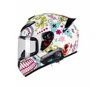 Frcychri Casco De Moto Bluetooth, Homologado ECE Casos para Motos Certificados con Visor Doble ANTIVAHO, Transpirable Y Cómodo, Carcasa Resistente, para Mujer Hombre Adultos 27,X-Large