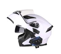 Frcychri Casco De Moto Bluetooth Intercomunicador Automático, Aprobado por ECE/Dot, Ligero, con Doble Visera, Flip-Up Modular Helmet, para Mujeres Y Hombres I,3X-Large