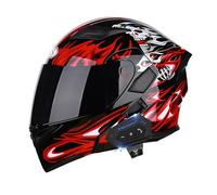 Frcychri Casco De Moto Bluetooth Intercomunicador Automático, Aprobado por ECE/Dot, Ligero, con Doble Visera, Flip-Up Modular Helmet, para Mujeres Y Hombres N,2X-Large