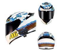 Frcychri Casco De Moto Modular Bluetooth External, Casco De Moto Certificado ECE con Doble Visera Anti-Rayas, Transpirable Y Cómoda, para Adultos Hombres Mujeres Q,Medium