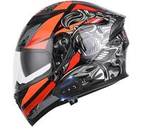 Frcychri Casco De Motocicleta, Casco con Auriculares Bluetooth, Scooter Casco, Casco Integral con Certificación ECE con Visera Solar, Motocicleta Mujer Y Hombre I,Medium