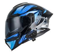 Frcychri Casco De Motocicleta con Bluetooth Externo, Casco Modular Plegable, Casco Integral para Motocicleta con Gafas De Sol Certificado por La ECE, para Mujeres Y Hombres G,2X-Large