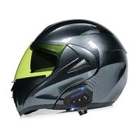 Frcychri Casco De Motocicleta con Bluetooth Externo, Casco Modular Plegable, Casco Integral para Motocicleta con Gafas De Sol Certificado por La ECE, para Mujeres Y Hombres B,Large (59-60)