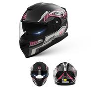 Frcychri Casco Integrado para Motocicleta, Casco Integral Protección para Motocicleta, Casco Motocicleta Scooter, con Certificación ECE Visera Solar, Apto para Adultos, Mujeres Y Hombres I,Medium