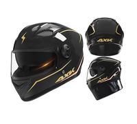 Frcychri Casco Integral De Motocicleta, Casco De Moto Scooter Casco Integral, Casos para Motos ECE Certificados con Visor Doble ANTIVAHO, Casco para Hombre/Mujer H,Large