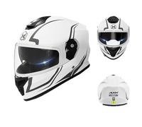 Frcychri Casco Integral De Motocicleta, Casco Integral De Motocicleta Homologado por La ECE con Visera Solar, Casco De Moto para Hombre Y Mujer G,Small