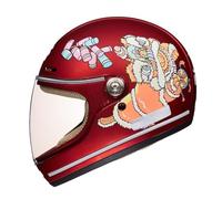 Frcychri Casco Integral Motocicleta para Niños, Homologado ECE con Visor Solar, Transpirable Cómoda, Cascos para Motocicletas Dcuatro Ruedas, Karts Calle, Scooters, Cruceros Ciclomotores U,Medium