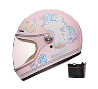 Frcychri Casco Integral Motocicleta para Niños, Homologado ECE con Visor Solar, Transpirable Cómoda, Cascos para Motocicletas Dcuatro Ruedas, Karts Calle, Scooters, Cruceros Ciclomotores B,Medium