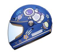Frcychri Casco Integral Motocicleta para Niños, Homologado ECE con Visor Solar, Transpirable Cómoda, Cascos para Motocicletas Dcuatro Ruedas, Karts Calle, Scooters, Cruceros Ciclomotores E,Large