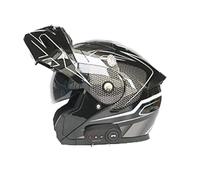 Frcychri Casco Modular Motocicleta con Bluetooth, Casco Modular Plegable, Certificadoece, Adecuado para Motocicletas Calle Bicicletas Carreras, Transpirable Cómodo, Mujeres Hombres I,2X-Large