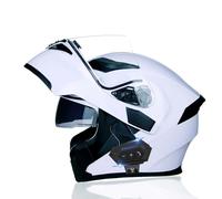 Frcychri Casco Modular para Motocicleta Bluetooth, Certificado ECE Doble Visera, Integral para Motocicleta, para Hombres Y Mujeres Adultos 31,Large