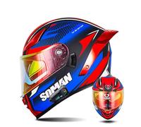 Frcychri Casco Moto Modular Bluetooth Integrado, Aprobado ECE, Viseras Duales, Casco Integral Motocicleta Abatible hacia Arriba, Carcasa Alta Resistencia, Diseño Liviano, Mujeres Hombr 23,Medium