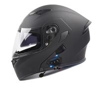 Frcychri Casco Moto Modular Bluetooth, Integrado Casco Moto Cascos Integrales, Integrado con Doble Anti Niebla Visera, ECE Homologado, Micrófono Incorporado, para Mujeres Y Hombres K,Medium
