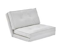 Frcychri Sofá Compresible Plegable, Convertible En Cama Individual Y Tumbona Relax, Espuma Memoria Extra Gruesa, Soporte Lumbar, para Salón, Dormitorio, Espacios Pequeños White,S
