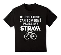 FRDE265wdx If I Collapse, Can Someone Pause My Strava'S Men T Shirt Black M