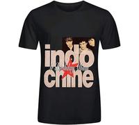 FRDE265wdx Indochine Birthday Album 1981 1991 Pop Mens Crew Neck Customized T Shirt Black 3XL