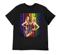 FRDE265wdx Kylie & Dannii Minogue Pride Rainbow T-Shirt Black 3XL