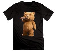 FRDE265wdx NR Men's Lovely Ted Bear Drink Beer T-Shirt Black 3XL