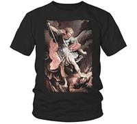 FRDE265wdx OHD Catholic Tshirt Saint Michael The Archangel V1 Black S