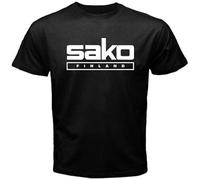 FRDE265wdx Over SAKO Finland Logo Shotgun Rifle Hunting Trap Skeet Black T-Shirt Black M