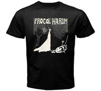 FRDE265wdx Procol Harum A Whiter Shade of Pale Logo Band Men's T-Shirt Black L