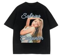 FRDE265wdx Sabrina Carpenter Retro Portrait T-Shirt Black XXL