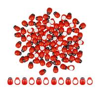 Frdelma Mini Mariquitas Decorativas,100 Piezas Madera Mariquitas Autoadhesivas Mariquitas para DIY Crafting Scrapbooking Fiesta Boda Decoración(9 * 12mm)