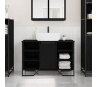 Frdhee Armario auxiliar multiusos para lavabo, roble negro, 91 x 35 x 60 cm, material de madera, armario para invitados, inodoro, apartamento, hotel
