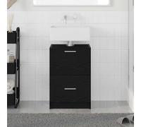 Frdhee Armario para cuarto de baño, color roble negro, 40 x 37 x 59 cm, material de madera, armario para lavadora para casa, apartamento, hotel