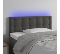 Frdhee Cabezal Cama Cabecera Suave, Cabecero con LED de Terciopelo Gris Oscuro 100x5x78/88 cm Cabeceros para Camas, decoración, Habitaciones