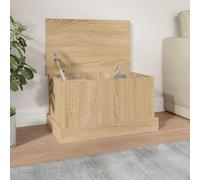 Frdhee Cofre De Almacenamiento Baules De Almacenaje, Caja de almacenaje Roble 50x30x28 cm Madera de ingeniería Baúl Almacenaje para Cama, Dormitorio, salón