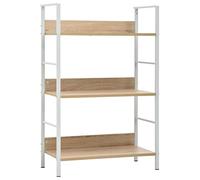 Frdhee Estanteria Estantes, Estantería de 3 Niveles Madera ingeniería Roble 60x27,6x90,5 cm para Oficina, Organización del Hogar