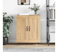Frdhee Highboard, almacenamiento de cocina, buffet, armario de cocina, aparador, roble 69,5 x 34 x 90 cm, material de madera para sala de estar, oficina en casa, comedor, habitación de invitados