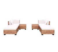 Frdhee Juego de 16 sillones de ratán natural para salón, dormitorio, balcón