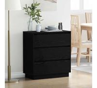 Frdhee Mesa auxiliar pequeña, mesitas de noche, armario pequeño, mesita de noche con color negro, 71 x 34,5 x 75 cm, material de madera para salón, pasillo, dormitorio, además del sofá