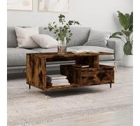Frdhee Mesa De Centro Elevable, Mesa de Centro Madera contrachapada Roble Ahumado 90x49x45 cm Mesa Sofa para Sala de Estar, Hogar, Ahorro de Espacio