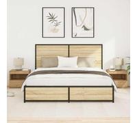 Frdhee Mesilla de noche para dormitorio, mesita de noche, 2 unidades de roble artesanal, 50 x 40 x 45 cm, para dormitorio, salón y espacios pequeños