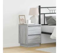 Frdhee Mesillas de noche, mesitas de noche, armario pequeño, mesita de noche con 2 unidades, gris, 39 x 34,5 x 50 cm, material de madera para pasillo, salón, dormitorio, al lado del sofá