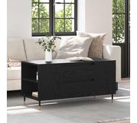 Frdhee Mesita de noche, Mesa de café moderna, mesa de sofá, mesa de café con aspecto de roble negro 102 x 44,5 x 50 cm para dormitorio, oficina en casa, casas de vacaciones, estilo moderno