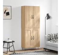 Frdhee Mesitas De Noche Estrechas, Aparador Alto Madera contrachapada Color Roble 69,5x34x180 cm Mesilla De Noche para Salón, Dormitorio, Cocina y Proch