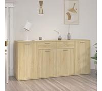 Frdhee Mesitas De Noche Estrechas, Aparador de Madera de ingeniería Roble 160x36x75 cm Mesilla De Noche para Salón, Dormitorio, Cocina y Proch