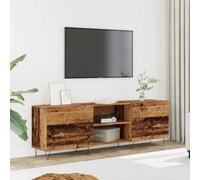 Frdhee Mueble de TV esquinero para TV, aspecto de madera envejecida, 150 x 30 x 50 cm, material de madera para salón y dormitorio