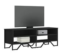 Frdhee Mueble para televisión, soporte para televisión, centro de entretenimiento, armario de TV, color negro, 122 x 34 x 41 cm, material de madera para dormitorio, sala común, fácil montaje